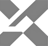 Минималистичный абстрактный логотип компании МегаСтар Игры в серых тонах на белом фоне